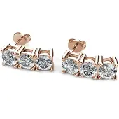MYC Paris Tri Örhängen - Rose Gold och Crystal