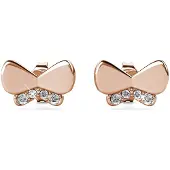 MYC Paris Butterfly Bow örhängen - Rose Gold och Crystal