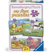 Ravensburger Pussel 2/4/6/8 bitar Farm Animal Families