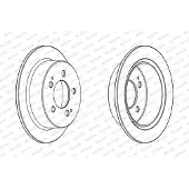 FERODO Bromsskivor DDF1753C bak, full, 2 Stycke