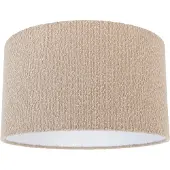 QAZQA Textil lampskärm beige med teddytyg 35/35/20