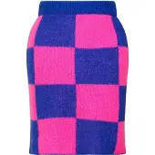 Noella Kiana Stickad Kjol i Rosa/Blå
