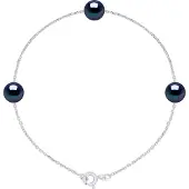 ATELIERS SAINT GERMAIN Armband 3 Äkta odlade sötvattenspärlor runda 7-8 mm