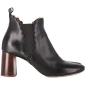 Chloe Pre-owned Chloé Scalloped Chelsea Boots i Svart Läder