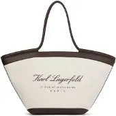 Karl Lagerfeld Strandväska ljusbeige / choklad