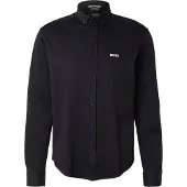 BOSS Skjorta 'Motion' svart / vit