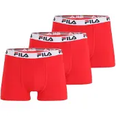 FILA Boxershorts röd / svart / vit