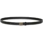 Calvin Klein Full Grain Leather Skinny Logo Belt