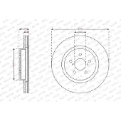 FERODO Bromsskiva DDF2863C, 2 Stycke