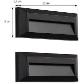LINDBY LED utomhus vägglampa Peker , Svart, Syntetmaterial, Modern, LED-vägglampa utomhus