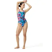 Speedo Allover Digital Powerback Baddräkt