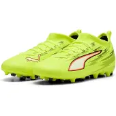 Puma Ultra 6 Match MG Unleashed - Gul/Svart/Röd/Gul Barn - Multi Ground (MG), storlek 37