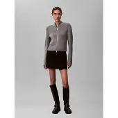 Calvin Klein Jeans Sculpted Knit Zip Up Cardigan