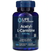 Life Extension , Acetyl-L-Carnitin, 500 mg, 100 Vegetariska Capsulor