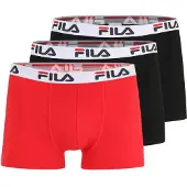 FILA Boxershorts knallröd / svart / vit