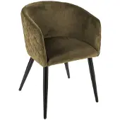 Atmosphera Marlo Sammetsbord, khaki 56x55x76 cm
