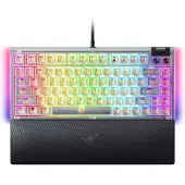 Razer BlackWidow V4 - Phantom White Edition - tangentbord - 75% - bakgrundsbelyst - USB-C - QWERTY - amerikansk - tangentbrytare: taktila tysta - vit