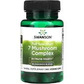 Swanson Health Fullspektrum 7-svampkomplex, 60 vegetabiliska kapslar