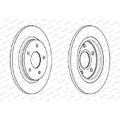FERODO Bromsskivor DDF1808C bak, full, 2 Stycke