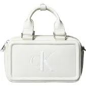Calvin Klein Handväska 'BOLD ELONGATED MINI' ullvit