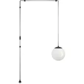 Eglo RONDO 3 pendellampa E27 svart/opal