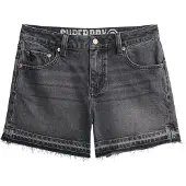 Superdry för kvinnor. W7110449A Svarta midjehöga shorts (26), Casual, Bomull, Denim