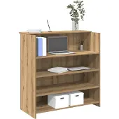 vidaXL Receptionsdisk artisan ek 100x50x103,5 cm konstruerat trä