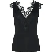 Pieces Ilu Braces Kortärmad T-shirt Med V-ringning