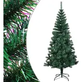 Plastgran med regnbågsskimrande grenar grön 240 cm PVC