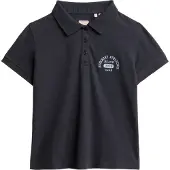 Superdry för kvinnor. W6011869A Polotröja med smal passform 90s navy (S), Casual, Bomull, Kort ärm