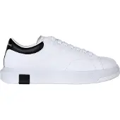 Armani Exchange för män. XUX123XV534K488 Action läder sneakers vit (44), Hud, Karta, Nyckelband, Casual