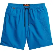 Superdry för män. M3010246A Premium broderad baddräkt 43,2 cm blå (XXL), Strandkläder, Återvunnen polyester, Hållbar