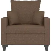 vidaXL Fåtölj brun 60 cm tyg