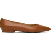 Ralph Lauren för kvinnor. 802P09039002 Ballerina Londyn i brunt läder (40), Hud, Karta, Ingen, Casual, Klassisk