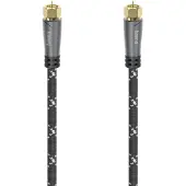 Ginza.se HAMA Antenna Cable SAT 120dB F-F Black/Grey 1.5m