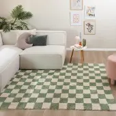 FRAAI Retromatta | Gambit grön/vit hos Volero | 80x150 cm | Bomull | Symmetrisk | Rektangulär | Hög lugg