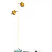 Dyberg Larsen Golvlampa Ocean, Gul / orange, Arbetsrum / kontor, Metall, Vintage, Golvlampa