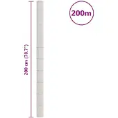 vidaXL Membran anti-ogräs vit 2x200 m PP, ogräskontrollerande tyg, ogräskontrollmembran 4005925