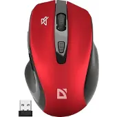 Defender PRIME MB-053 optical clickless silent 1600dpi red wireless mouse