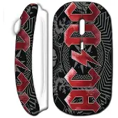 MANIACASE Souris sans fil logo rouge acdc blanc
