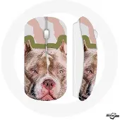 CAPACHEAP Souris Sans Fil Chien de Pitbull marron