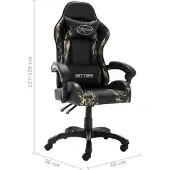 vidaXL Gamingstol, svart och kamouflage, konstläder