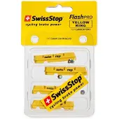 Swissstop Klotsinsatser till fälgbroms: FlashPro gul King Carbon för fälgar, för SRAM/Shimano och Campagnolo med fästskruv, bromsklossar för landsväg, inga clips: nej