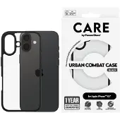 PanzerGlass CARE by - Baksidesskydd för mobiltelefon - flaggskepp - MagSafe-kompatibilitet - polykarbonat, termoplastisk polyuretan (TPU) - svart - för Apple iPhone 16