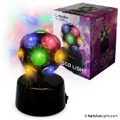 Partyfunlights Nielsen_light sticklampa för vägguttag Mini disco-lampa Ø 9,2 cm