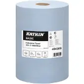 Katrin Industrirulle, verkstadsrulle, Basic, 2-lagers, 360m x 38cm, Ø29cm, blå, blandade fibrer - (2 rullar per kartong)