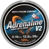 Savage Gear SG HD4 Adrenaline V2 120m 0.10mm 13lbs 6kg Grey