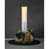 Sirius Home Sirius Sara kalenderljus - vit med silver siffror - H 29 cm