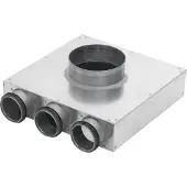 Lindab Ventilbox PVC-U Ø125 med 2 anslutningar Ø63