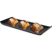 Hit Snackstallrik i keramik svart 34,5x13,5x3 cm